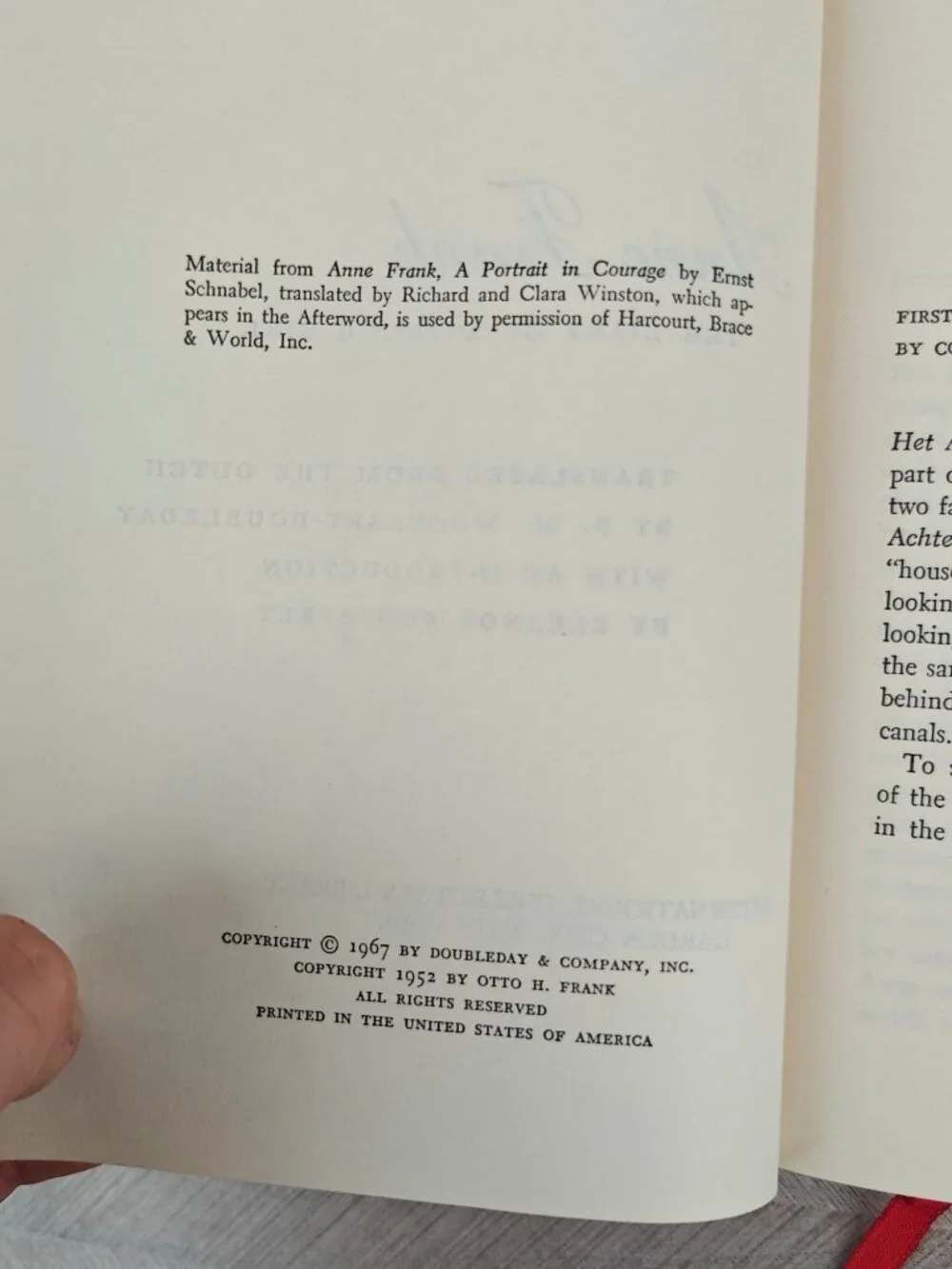 Anne Frank: The Diary Of A Young Girl Hardcover International Collectors Library